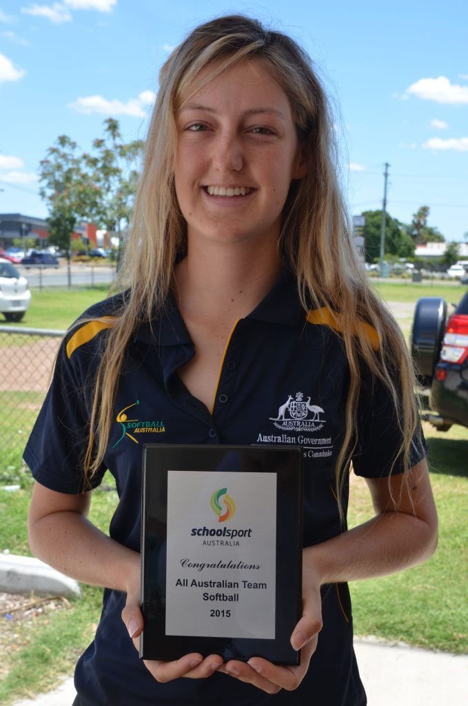 Rachel Kraak has been chosen to represent the All Australian softball team after claiming silver with the Queensland team at the Pacific School Games. Contributed