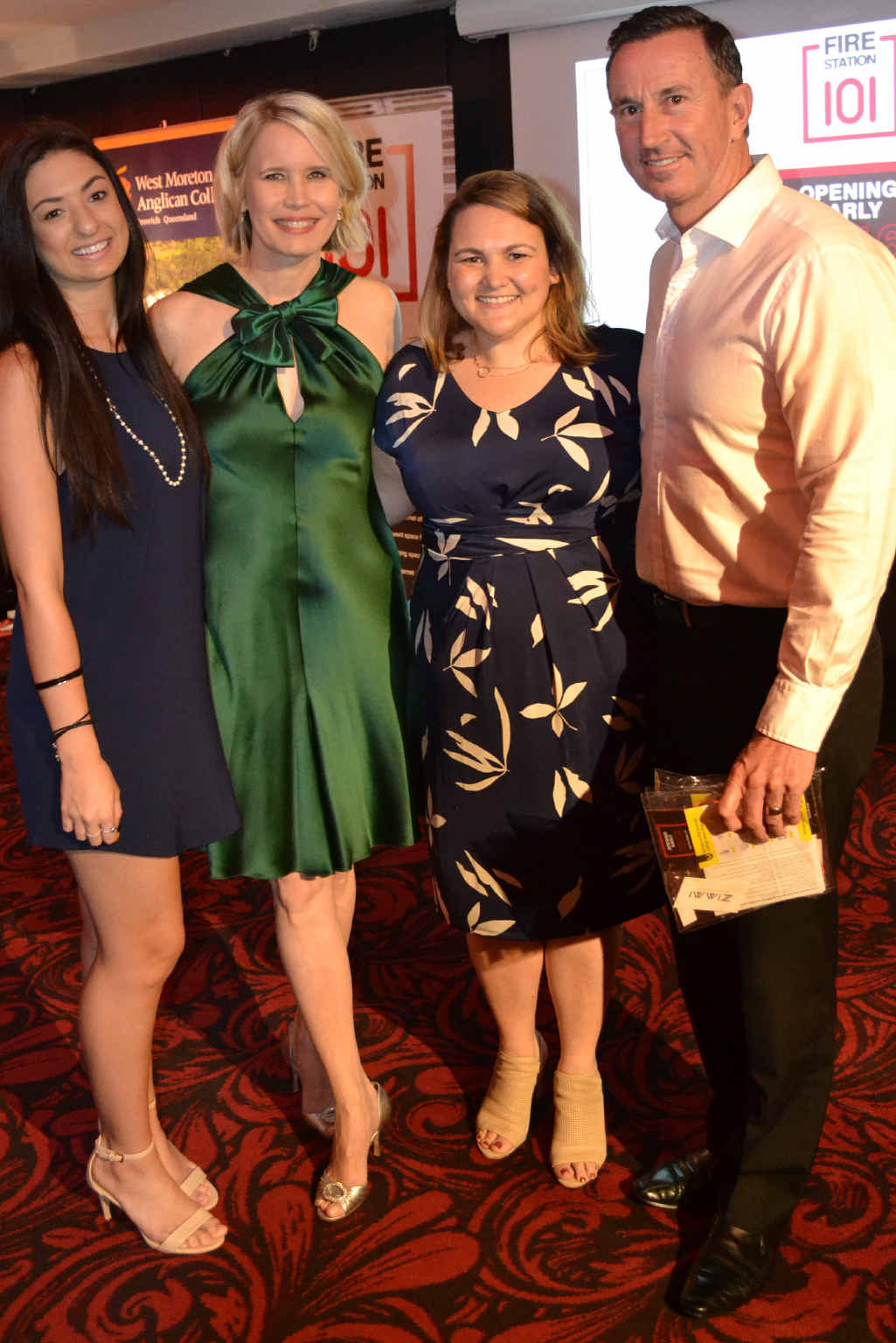 HELLO SIRI: Elouise Madden with Karen Jacobsen, event organiser Lisa Pisasale and Olympic gold medalist, Duncan Armstrong. HELLO SIRI: Elouise Madden with Karen Jacobsen, event organiser Lisa Pisasale and Olympic gold medalist, Duncan Armstrong.