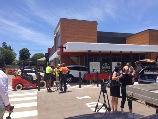 The incident took place near the McDonald's at Herries St in East Toowoomba. The incident took place near the McDonald's at Herries St in East Toowoomba.