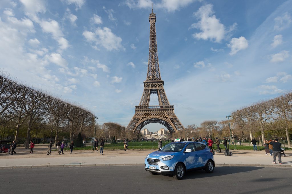 Hyundai ix35 Fuel Cell taxi fleet in Paris. Photo: Contributed Hyundai ix35 Fuel Cell taxi fleet in Paris. Photo: Contributed