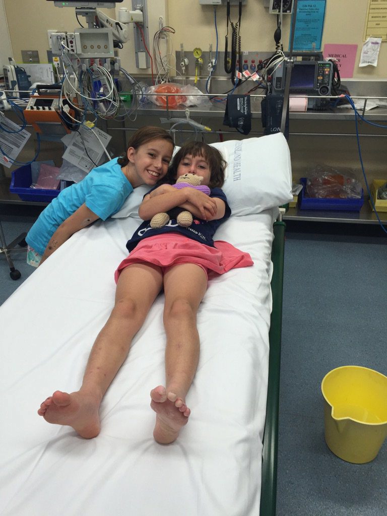 Grace Hagley with sister Victoria. Grace Hagley with sister Victoria.