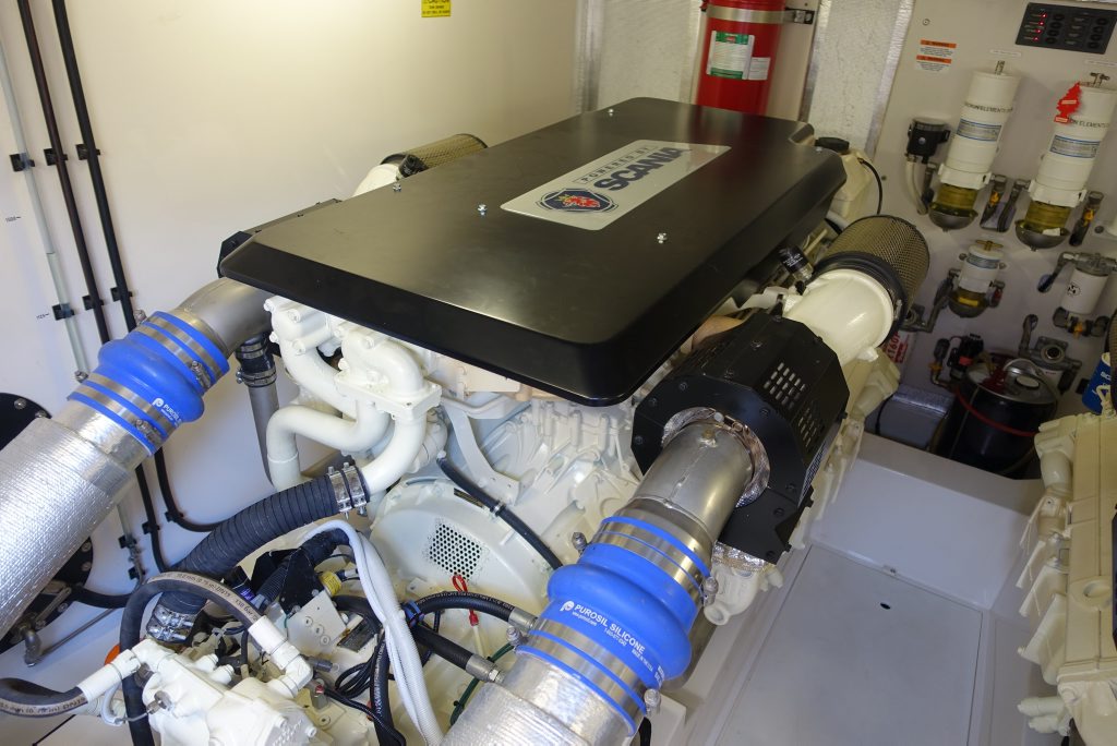 Scania have provided a pair of 900hp V8 Marine engines to power a new Motor Cruising Yacht, owned by the founder of Maritimo, Bill Barry-Cotter. Photo Contributed Scania have provided a pair of 900hp V8 Marine engines to power a new Motor Cruising Yacht, owned by the founder of Maritimo, Bill Barry-Cotter. Photo Contributed