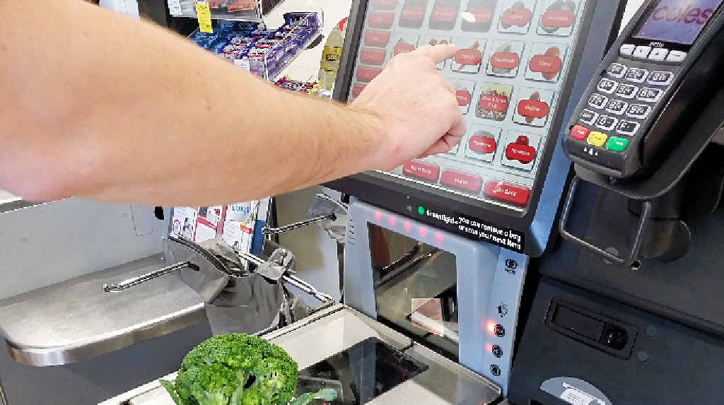 SELF-SERVE: Many customers prefer not to use the check-out machines in supermarkets. SELF-SERVE: Many customers prefer not to use the check-out machines in supermarkets.