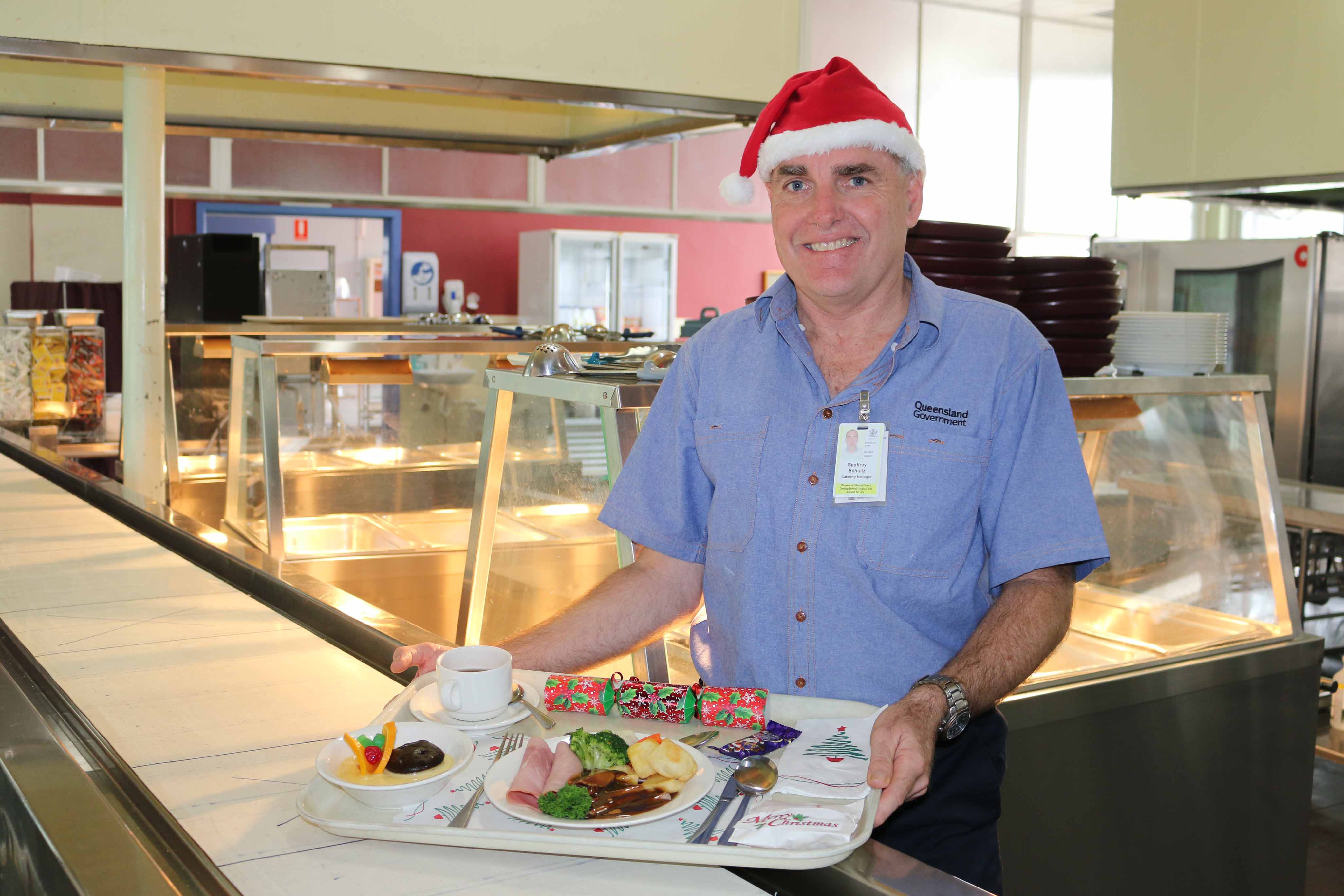 Toowoomba Hospital Catering Coordinator Geoff Schultz with a sample of this year’s Christmas Day fare. Toowoomba Hospital Catering Coordinator Geoff Schultz with a sample of this year’s Christmas Day fare.
