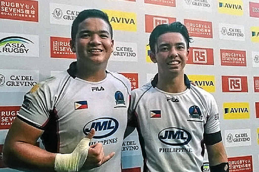 STELLAR YEAR: Sunshine Coast Grammar old Boy Andrew Ramsden, right, alongside Philippines teammate Kai Stroem. STELLAR YEAR: Sunshine Coast Grammar old Boy Andrew Ramsden, right, alongside Philippines teammate Kai Stroem.