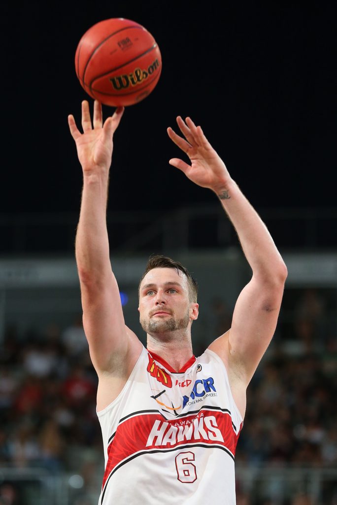 AJ Ogilvy in action for the Illawarra Hawks. Photo: Quinn Rooney/Getty Images. AJ Ogilvy in action for the Illawarra Hawks. Photo: Quinn Rooney/Getty Images.