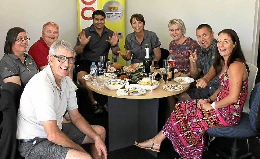 Cirlock business founder Erik Larsen (left, front) enjoys a business retirement lunch. Cirlock business founder Erik Larsen (left, front) enjoys a business retirement lunch.
