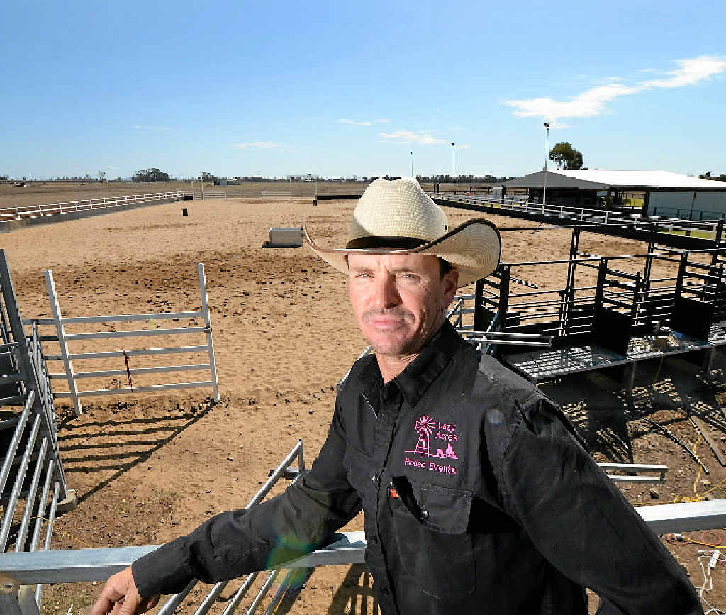 LA RUMBLE: The finishing touches are being put to the Lazy Acres rodeo arena as owner Larry Barron gears up for his first New Year’s Eve event. LA RUMBLE: The finishing touches are being put to the Lazy Acres rodeo arena as owner Larry Barron gears up for his first New Year’s Eve event.