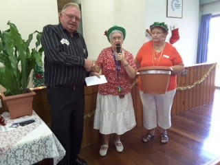 Secretary Margee Ellis and President Irma Steffens presenting cheque to Mr Phillip Charles of Toowoomba Rotary with Cheque for $1500 Secretary Margee Ellis and President Irma Steffens presenting cheque to Mr Phillip Charles of Toowoomba Rotary with Cheque for $1500