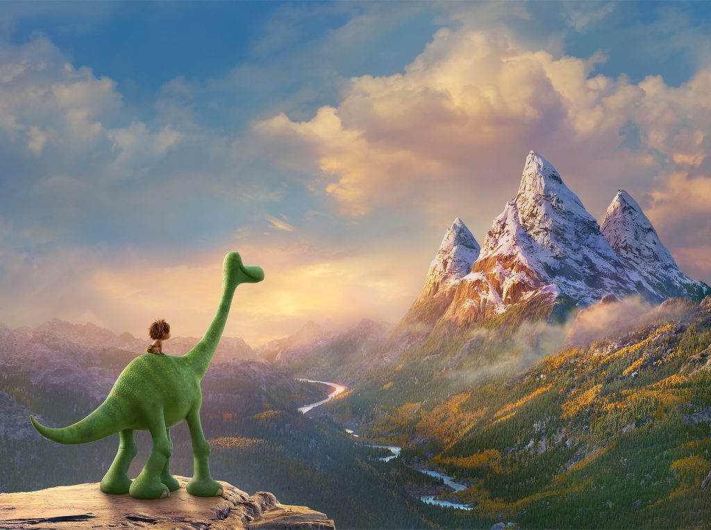 An Apatosaurus named Arlo makes an unlikely human friend in the movie The Good Dinosaur. An Apatosaurus named Arlo makes an unlikely human friend in the movie The Good Dinosaur.