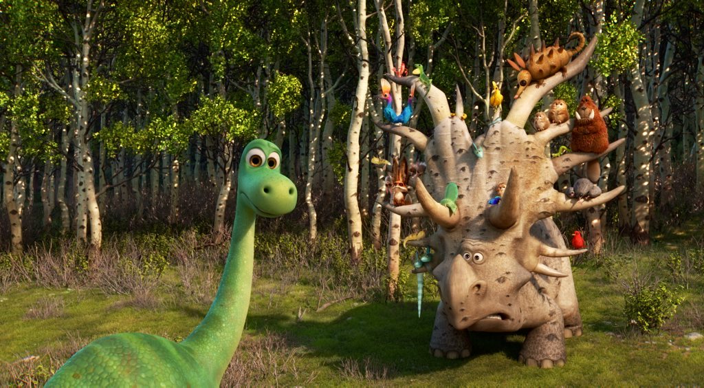 Arlo meets Forrest Woodbush (aka The Pet Collector) in a scene from The Good Dinosaur. Arlo meets Forrest Woodbush (aka The Pet Collector) in a scene from The Good Dinosaur.