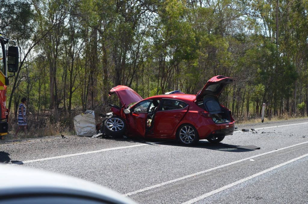 Emergency services at the scene of a fatal car crash 20km north of Gin Gin. Photo Jodie Dixon / NewsMail Emergency services at the scene of a fatal car crash 20km north of Gin Gin. Photo Jodie Dixon / NewsMail