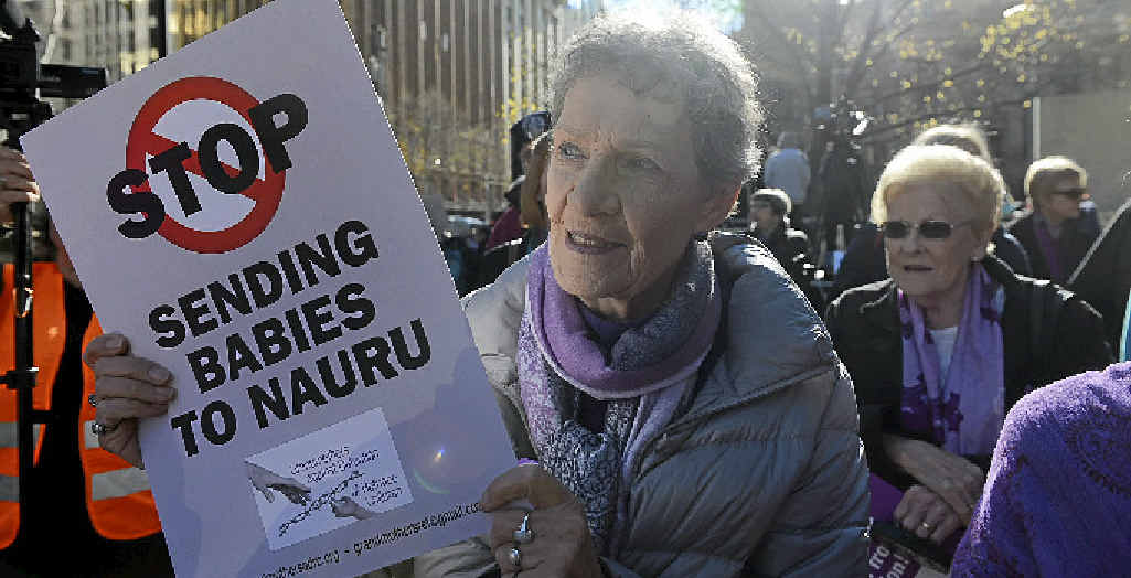STANDING UP: Grandmothers against Detention of Children join protesters in Melbourne earlier this year. STANDING UP: Grandmothers against Detention of Children join protesters in Melbourne earlier this year.