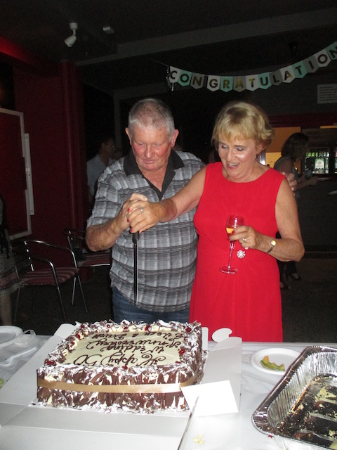 Eileen and David Walder cut the cake at their Golden Wedding anniversary Eileen and David Walder cut the cake at their Golden Wedding anniversary