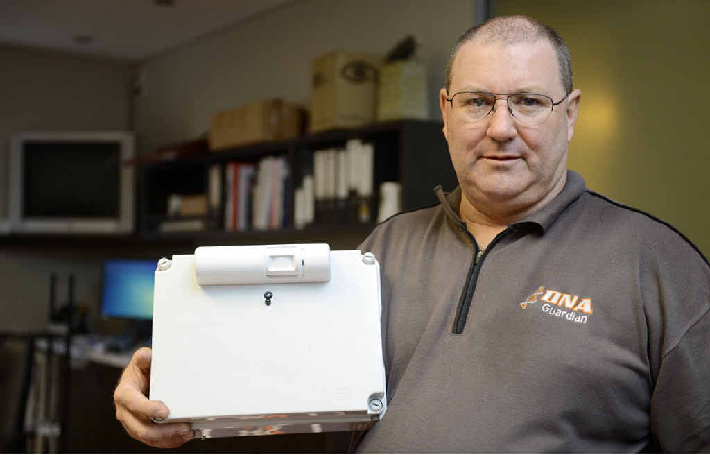 DNA Guardian state manager Jeffre Murray with the DNA marking system installed at Ipswich RSL Services Club. DNA Guardian state manager Jeffre Murray with the DNA marking system installed at Ipswich RSL Services Club.