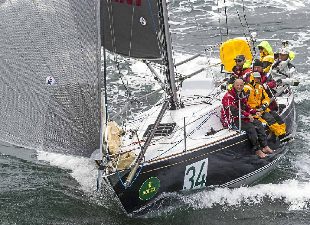RESTORED: Shane Kearns’ Quikpoint Azzurro approaching Hobart in last year’s Rolex Sydney Hobart Yacht Race RESTORED: Shane Kearns’ Quikpoint Azzurro approaching Hobart in last year’s Rolex Sydney Hobart Yacht Race