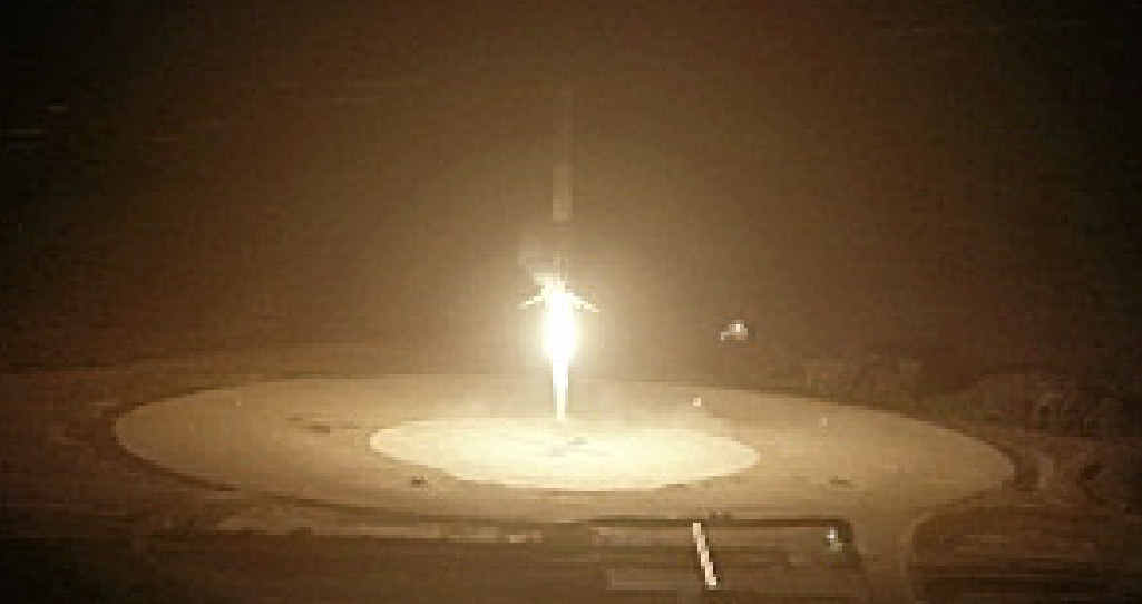 TOUCHDOWN: SpaceX’s Falcon 9 rocket lands in Florida. TOUCHDOWN: SpaceX’s Falcon 9 rocket lands in Florida.