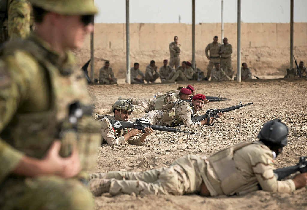 IN FOR THE LONG HAUL: Australians soldiers have played a vital role in training, advising and offering air support to Iraqi forces. IN FOR THE LONG HAUL: Australians soldiers have played a vital role in training, advising and offering air support to Iraqi forces.