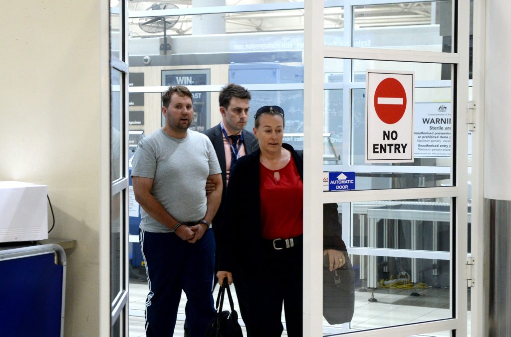 Jason Wayne Greatbatch, 35 from South Australia, arrives at Mackay airport with detectives. He is facing charges including attempted murder for an attack on Teagan Moore at Kuttabul. Jason Wayne Greatbatch, 35 from South Australia, arrives at Mackay airport with detectives. He is facing charges including attempted murder for an attack on Teagan Moore at Kuttabul.