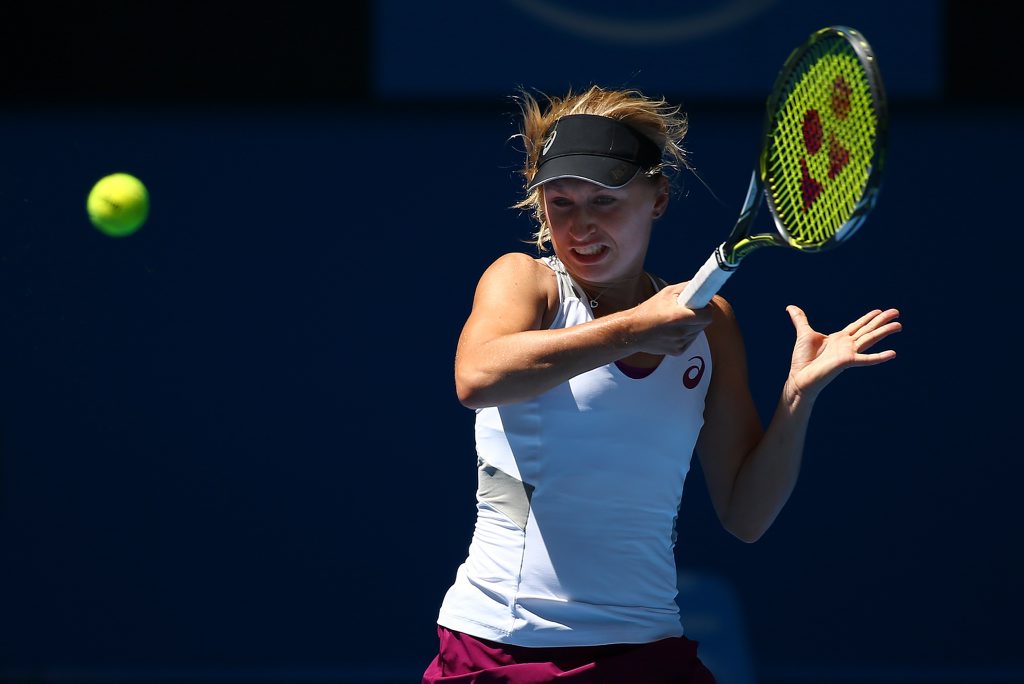 Daria Gavrilova won her first game for Australia at the Hopman Cup. Daria Gavrilova won her first game for Australia at the Hopman Cup.