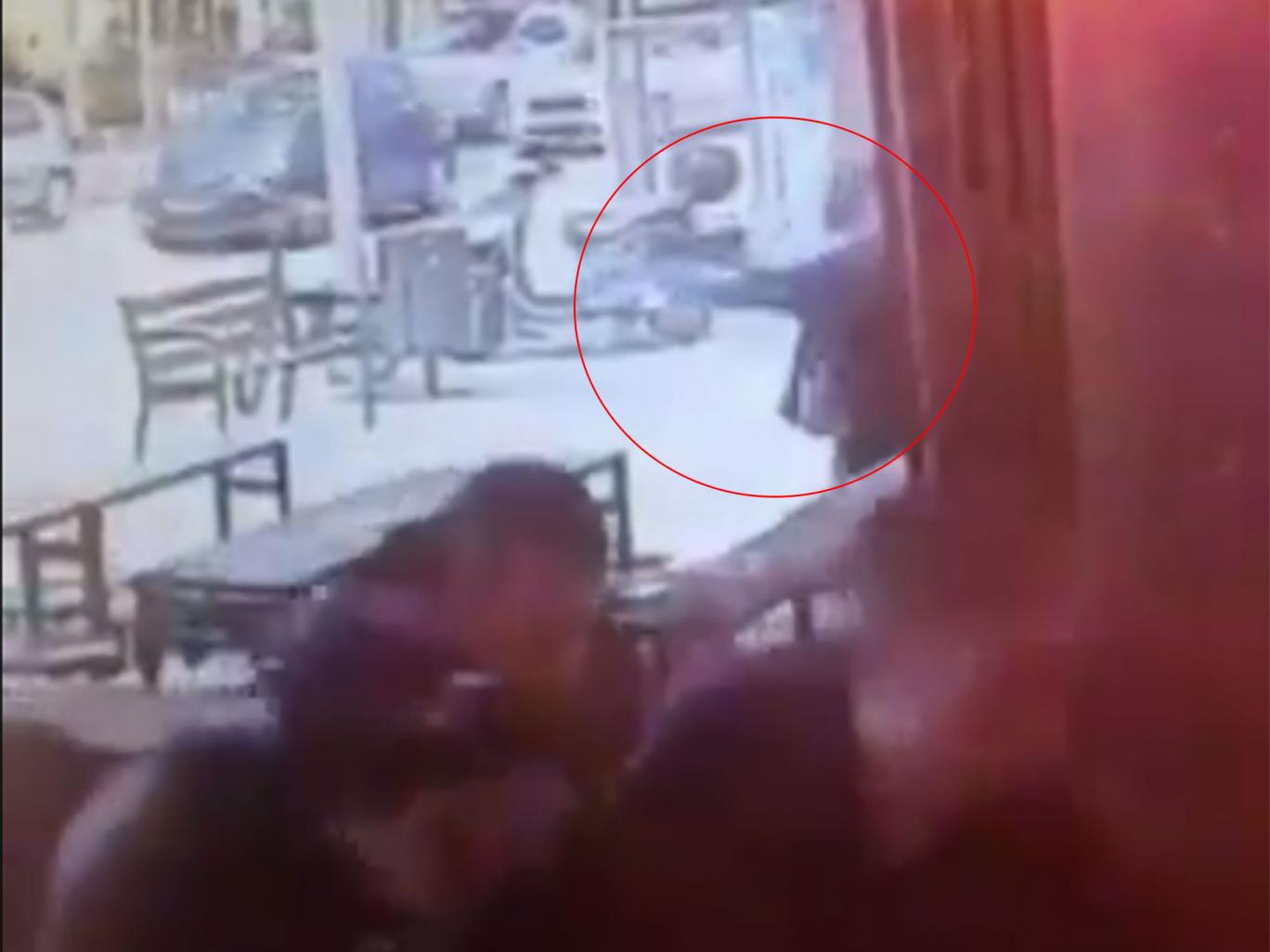Still from CCTV footage purporting to show the Tel Aviv shooting Still from CCTV footage purporting to show the Tel Aviv shooting