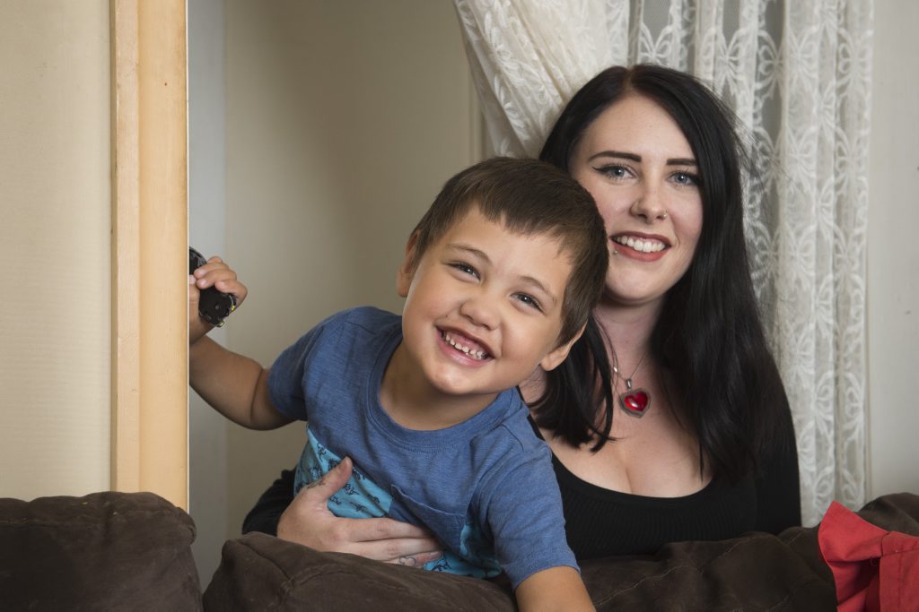 Image for sale: Emma Smith supports 'no jab no pay' laws as her son Kelson Smith starts primary school this year.