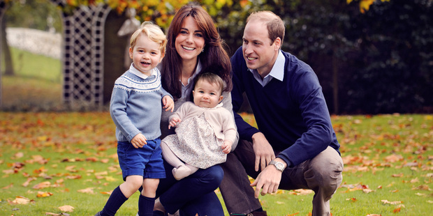 William and Kate with their children, George and Charlotte. Photo / Supplied William and Kate with their children, George and Charlotte. Photo / Supplied