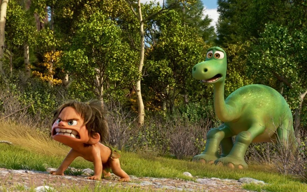 A scene from the animated film Good Dinosaur. A scene from the animated film Good Dinosaur.