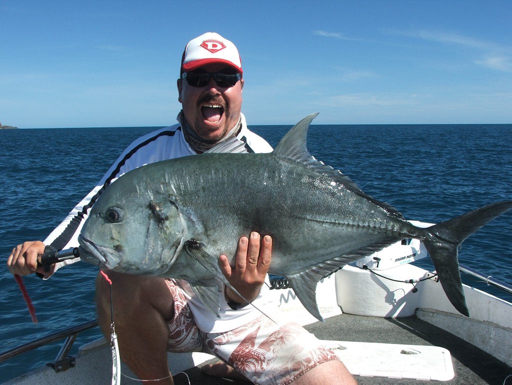 Clint Engel with a Giant Trevally Clint Engel with a Giant Trevally