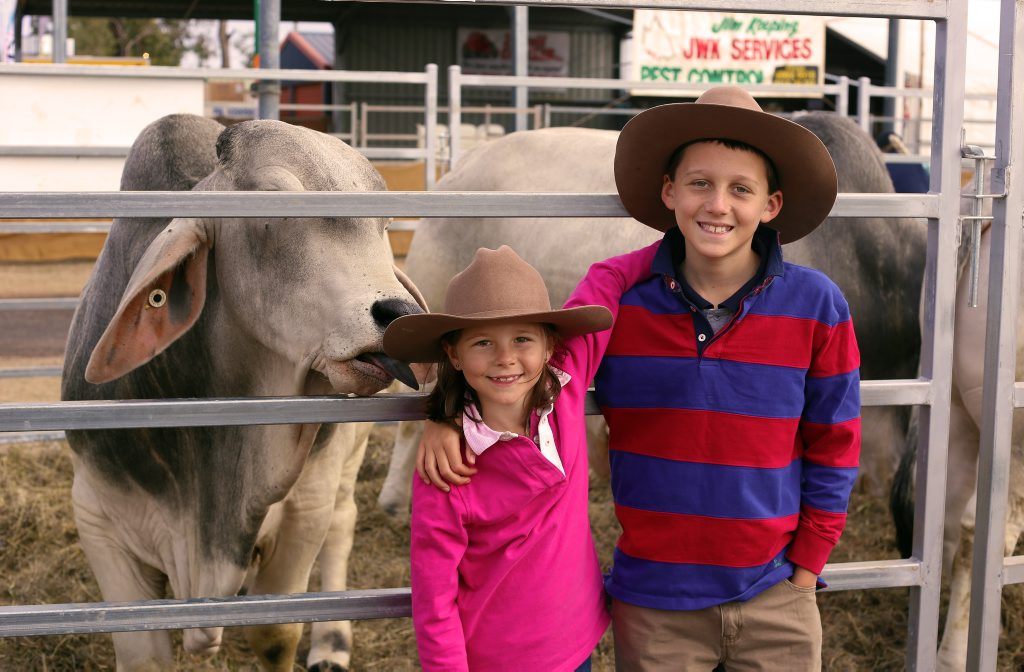 LICKING GOOD TIME: Zoe and Tom York from Dulacca near Roma at Ag-Grow. LICKING GOOD TIME: Zoe and Tom York from Dulacca near Roma at Ag-Grow.