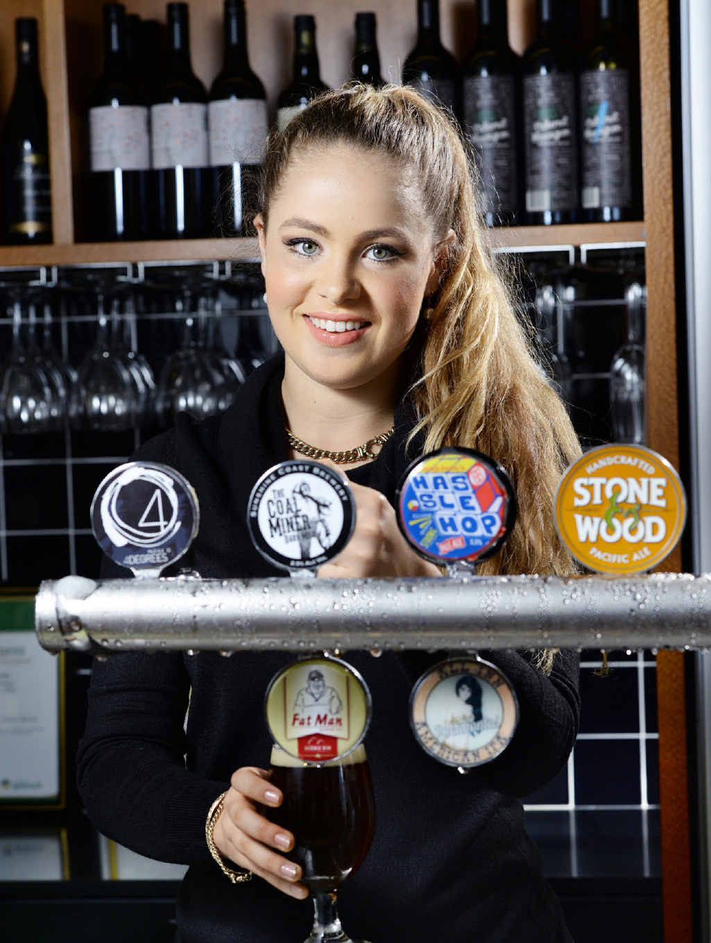 Chloe Johnston pulls one of the craft beers the Ulster Hotel has been famous for. Chloe Johnston pulls one of the craft beers the Ulster Hotel has been famous for.