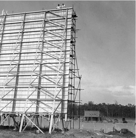 Boondall Drive-In Screen during Construction Boondall Drive-In Screen during Construction