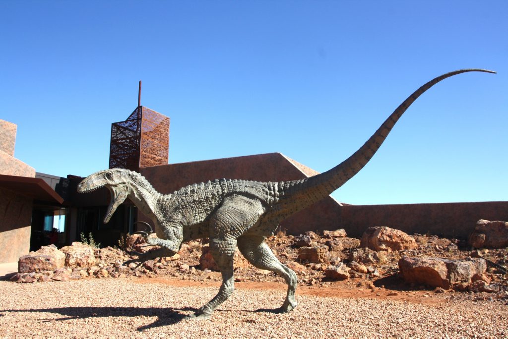 A dinosaur model at Winton. The mayor of Roma wants a similar tourist attraction. A dinosaur model at Winton. The mayor of Roma wants a similar tourist attraction.