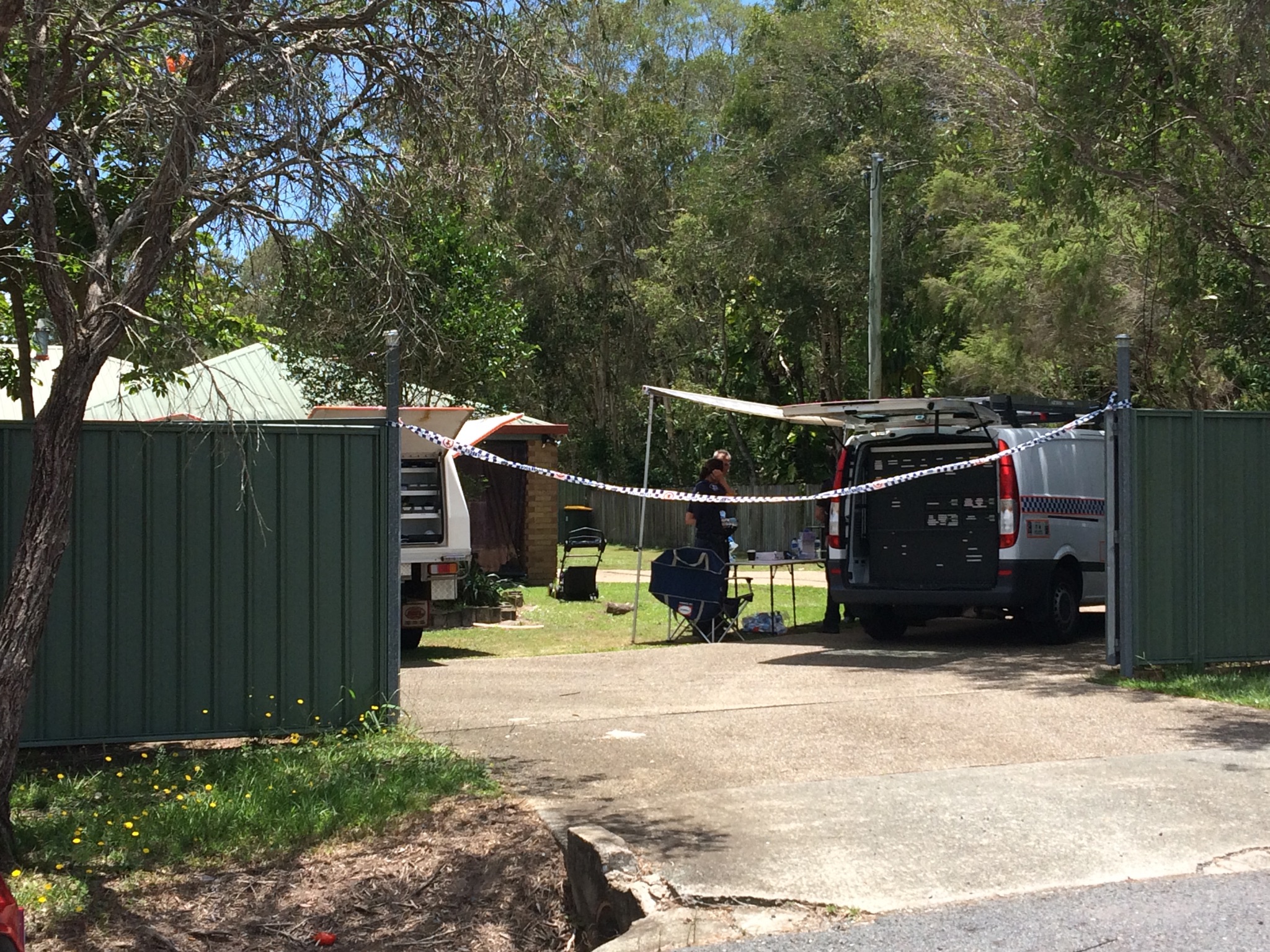 CRIME SCENE: Location where a three-year-old was shot in Morayfield. CRIME SCENE: Location where a three-year-old was shot in Morayfield.