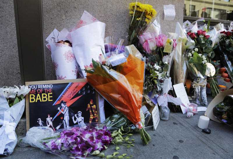 Bowie, the other-worldly musician who broke pop and rock boundaries with his creative musicianship, nonconformity, striking visuals and a genre-spanning persona he christened Ziggy Stardust, died of cancer Sunday. He was 69. Bowie, the other-worldly musician who broke pop and rock boundaries with his creative musicianship, nonconformity, striking visuals and a genre-spanning persona he christened Ziggy Stardust, died of cancer Sunday. He was 69.