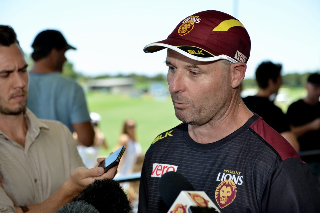Danny Daly senior assistant coach. Brisbane Lion's open training session and junior clinic. January 13, 2016. Danny Daly senior assistant coach. Brisbane Lion's open training session and junior clinic. January 13, 2016.