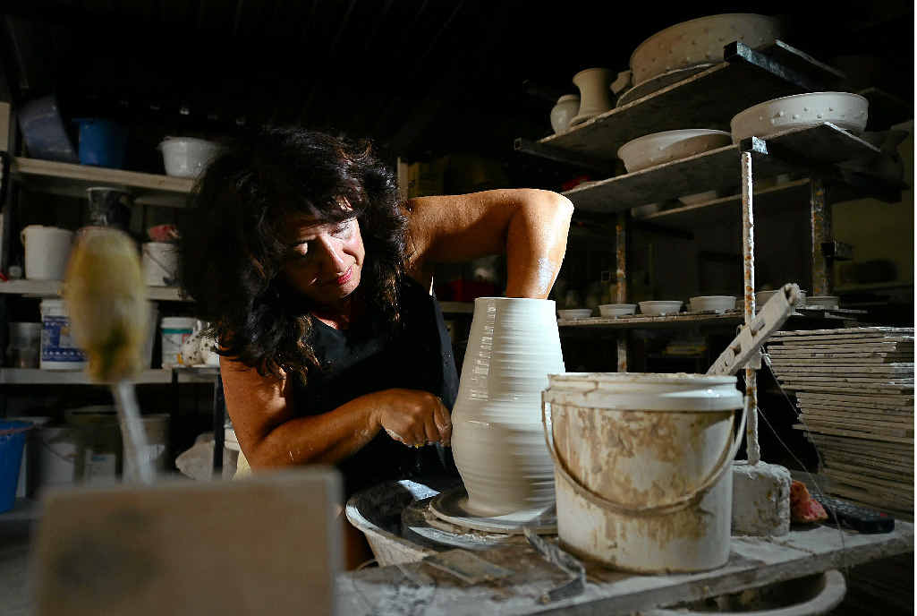 INNOVATION: Potter Kiki loves testing new shapes and designs on the market. INNOVATION: Potter Kiki loves testing new shapes and designs on the market.