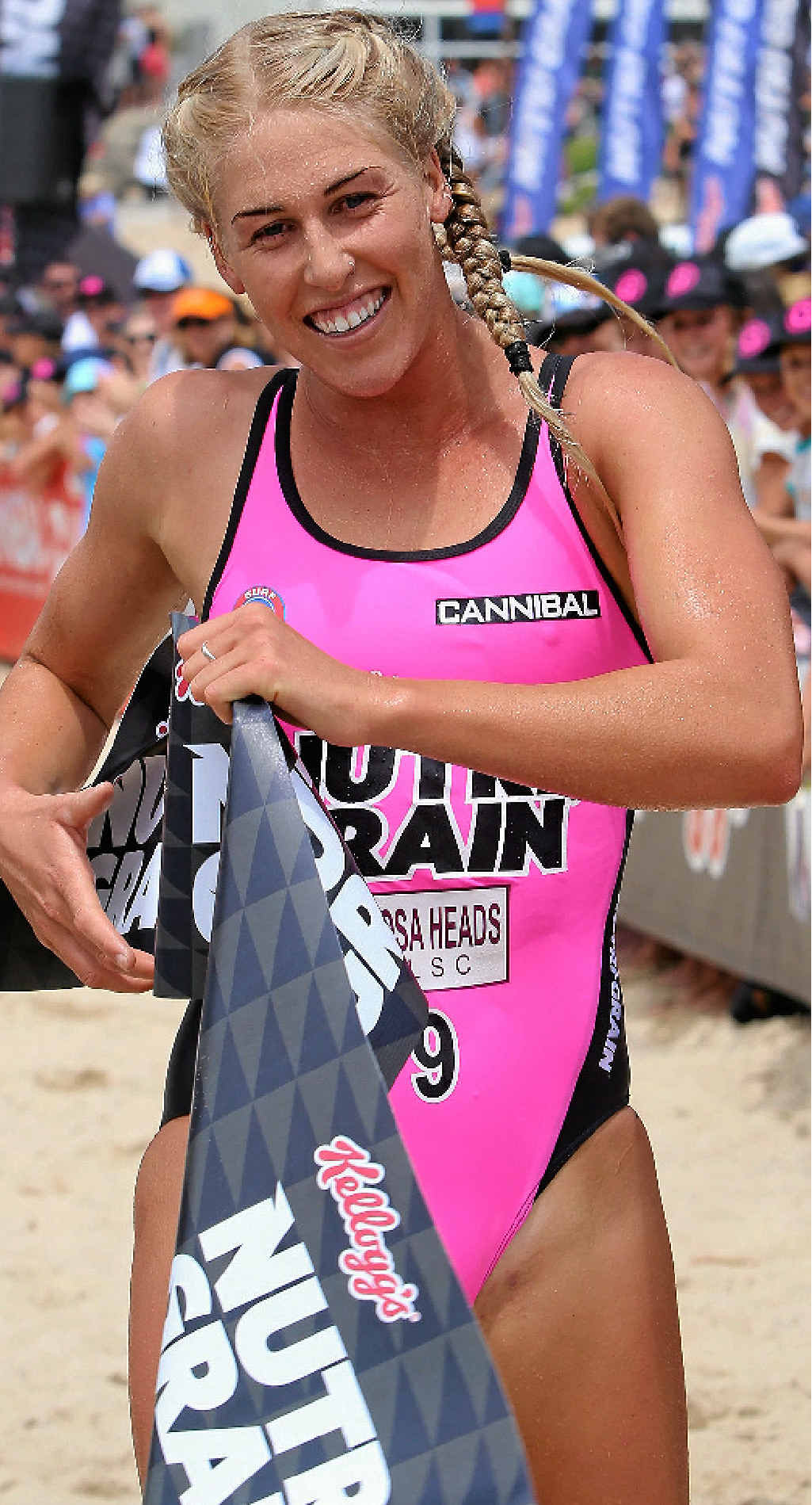 WINNER: Kirsty Higgison takes out round five of the Nutri-Grain Ironwoman Series at North Cronulla Beach yesterday. WINNER: Kirsty Higgison takes out round five of the Nutri-Grain Ironwoman Series at North Cronulla Beach yesterday.