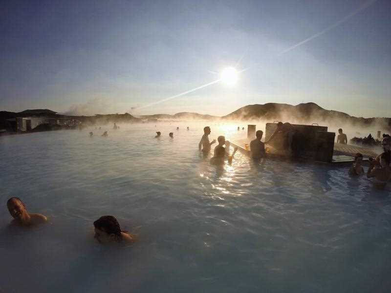 The blue lagoon in Iceland. The blue lagoon in Iceland.