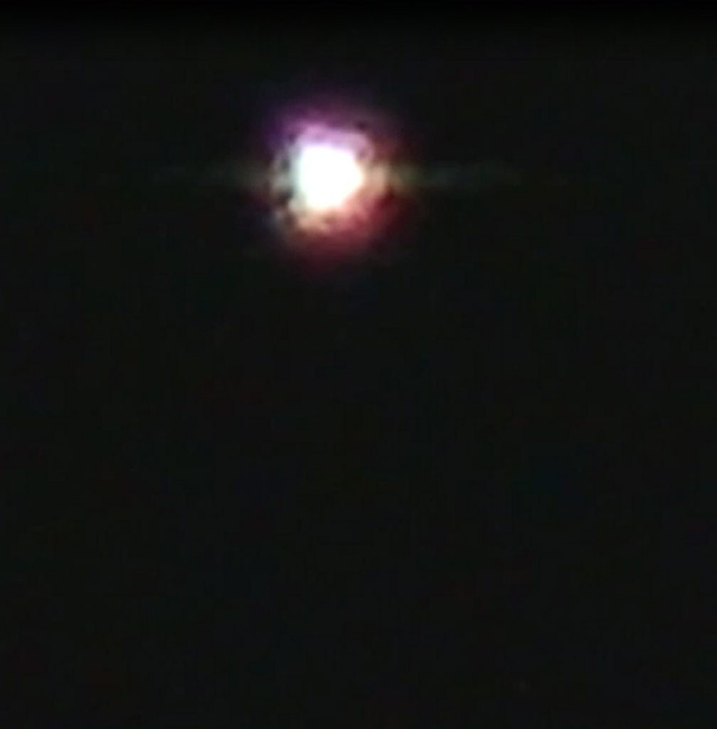 A still from a video taken by a Bundaberg resident showing an apparent UFO in the night sky. Gympie residents are being asked to log their sightings. A still from a video taken by a Bundaberg resident showing an apparent UFO in the night sky. Gympie residents are being asked to log their sightings.