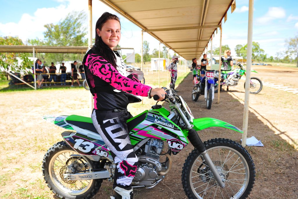 Brooke Revell at the Dirt Bike track Ladies day. Photo Mike Richards / The Observer Brooke Revell at the Dirt Bike track Ladies day. Photo Mike Richards / The Observer