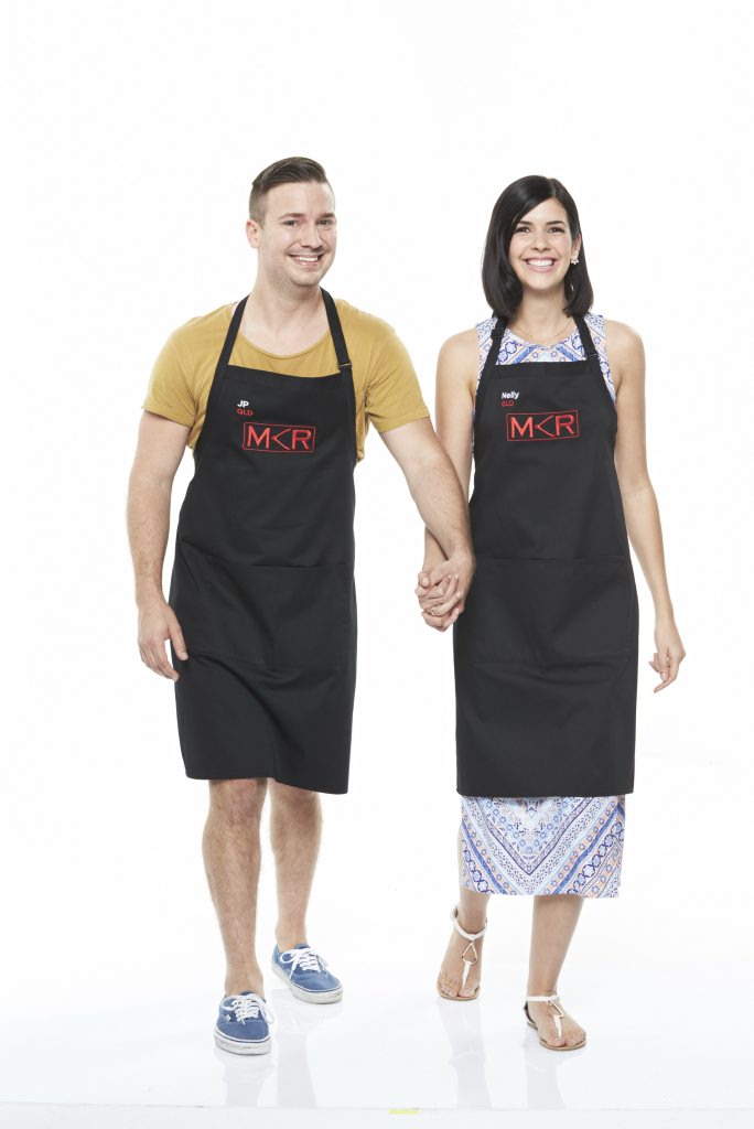 My Kitchen Rules contestants JP and Nelly from the Little Mountain on the Sunshine Coast. Supplied by Channel 7. My Kitchen Rules contestants JP and Nelly from the Little Mountain on the Sunshine Coast. Supplied by Channel 7.