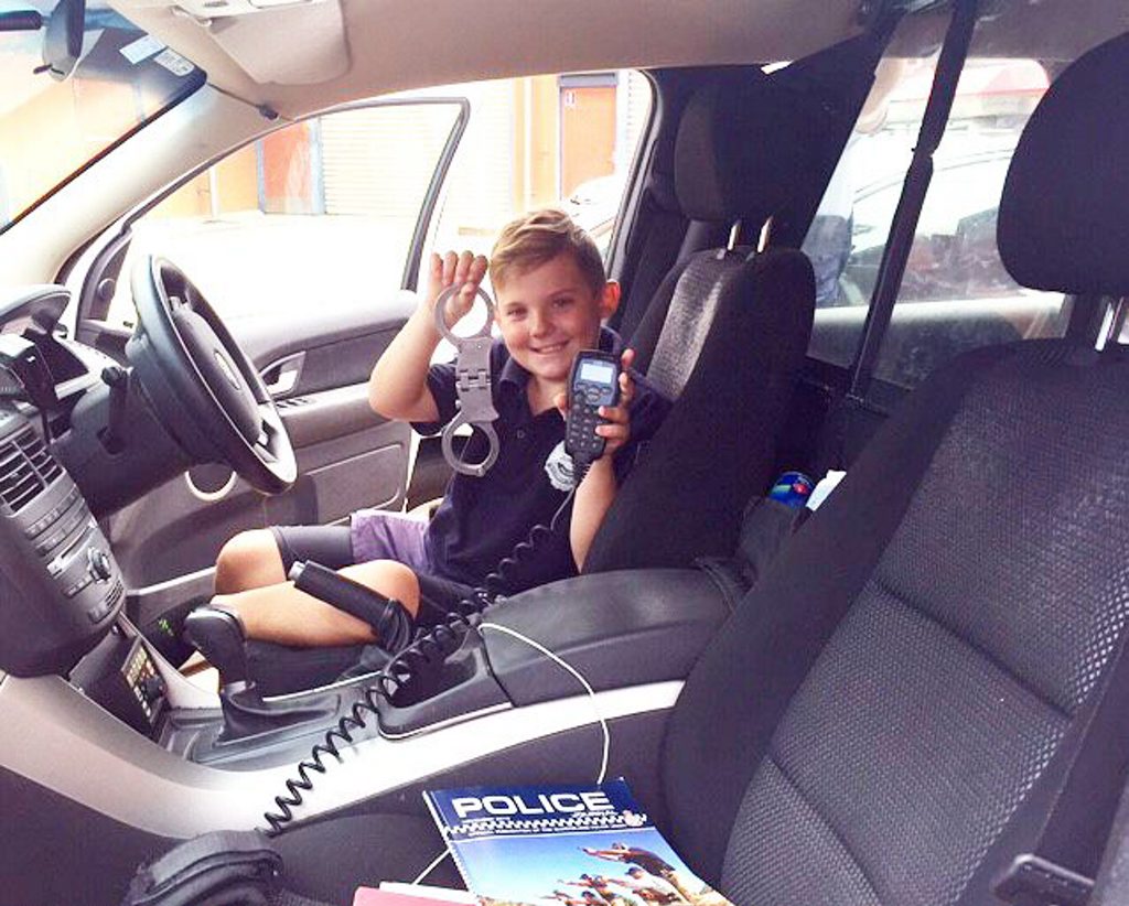 Jaiden Cruz always wanted to be a police officer