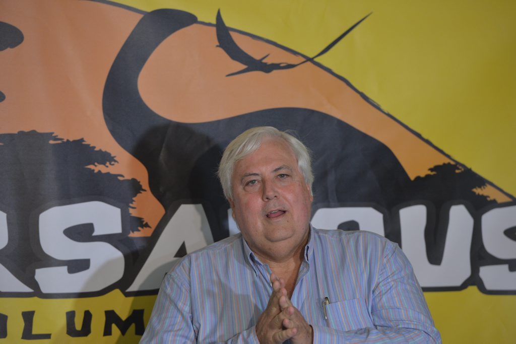 Clive Palmer at Palmer Coolum Resort for the opening of Palmersaurus in 2013. Clive Palmer at Palmer Coolum Resort for the opening of Palmersaurus in 2013.