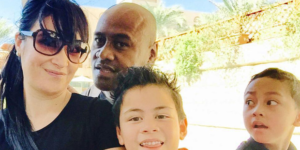 Nadene Lomu with Jonah and their children. Nadene Lomu with Jonah and their children.