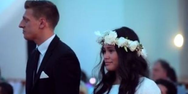 The bride was brought to tears by the haka. Photo / Facebook The bride was brought to tears by the haka. Photo / Facebook