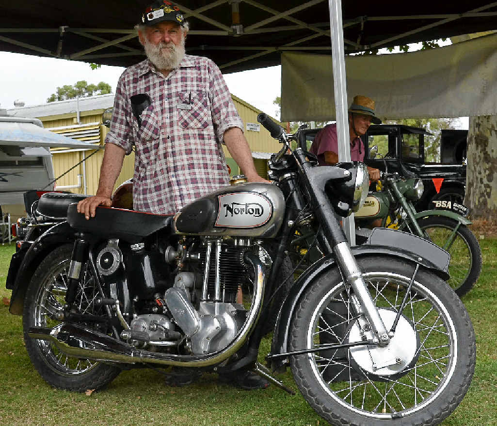 EASY RIDER: Warwick Vintage Motorcycle Club chairman Gary Smith. EASY RIDER: Warwick Vintage Motorcycle Club chairman Gary Smith.