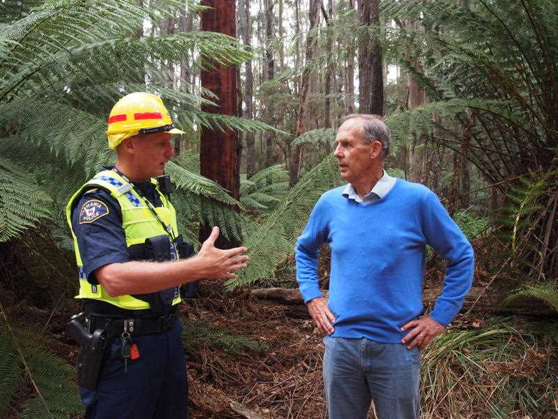 Supplied image obtained Monday, Jan. 25, 2016 of former Greens senator and leader Bob Brown during a community protest over logging in northwest Tasmania. Mr Brown was arrested at Lapoinya, where activists have been protesting Forestry Tasmania's logging project. Supplied image obtained Monday, Jan. 25, 2016 of former Greens senator and leader Bob Brown during a community protest over logging in northwest Tasmania. Mr Brown was arrested at Lapoinya, where activists have been protesting Forestry Tasmania's logging project.