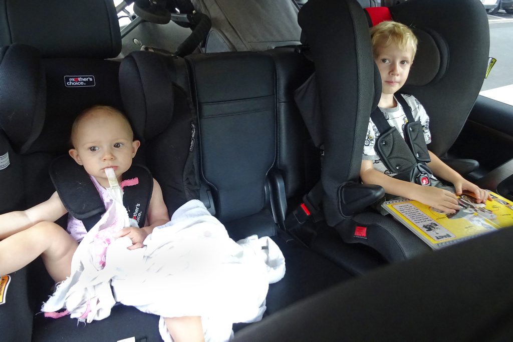 HAPPY NOW? Two kids under the age of four have ample room in the back thanks to the LC200's huge width. Easy to fit an adult in between them, too. HAPPY NOW? Two kids under the age of four have ample room in the back thanks to the LC200's huge width. Easy to fit an adult in between them, too.