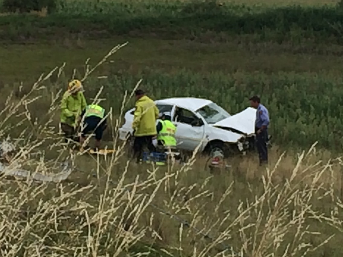 A car crash near Warwick today. A car crash near Warwick today.